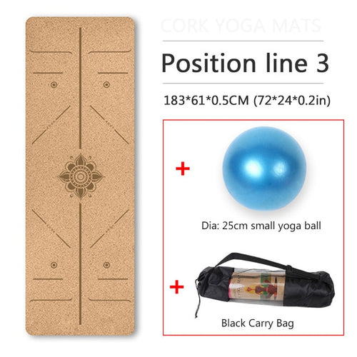 Tapis de Yoga Liège + sac et ballon offert